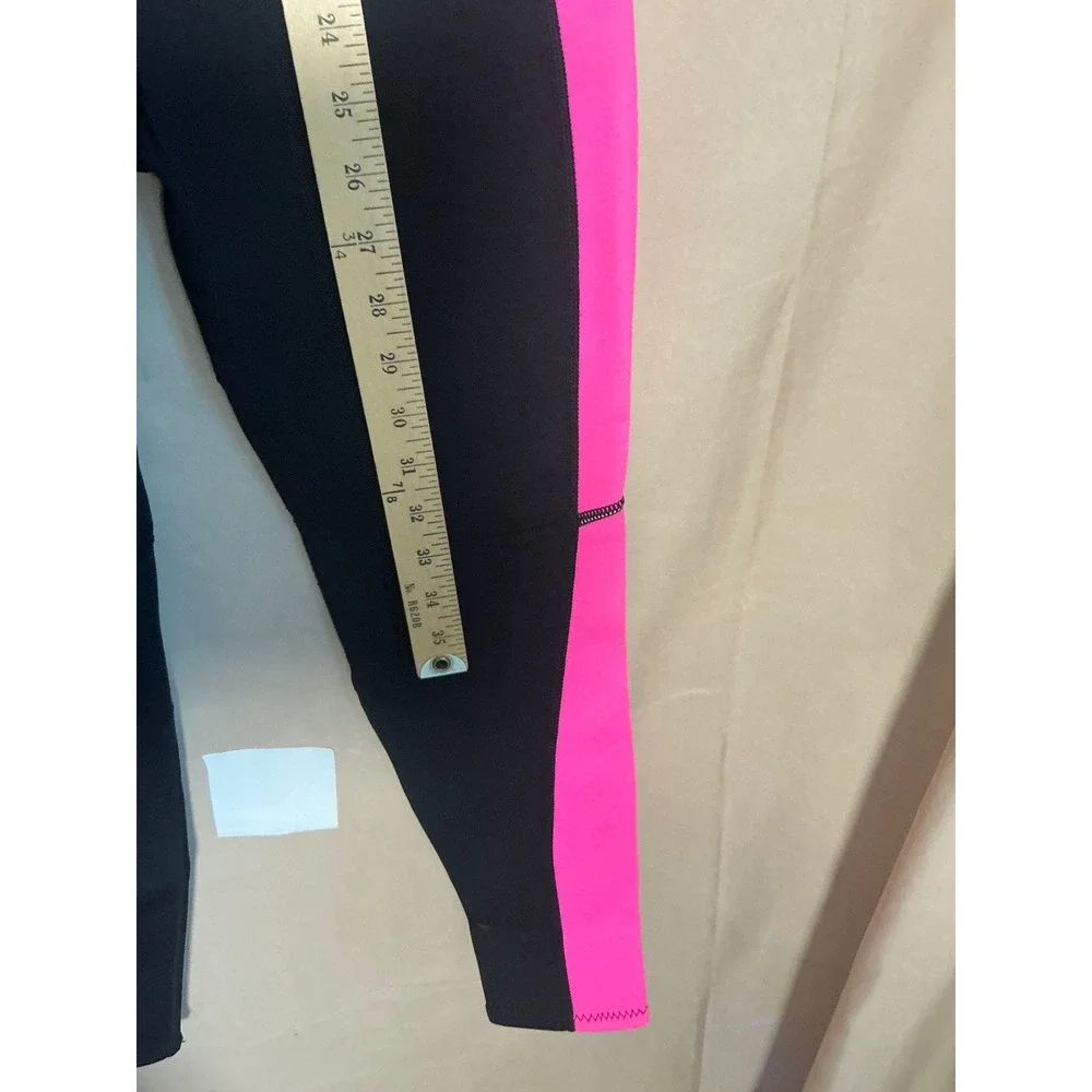 Hevto Kids Wetsuit 12 Black Pink Excellent 3/2mm Neoprene Back Zip Full Suit